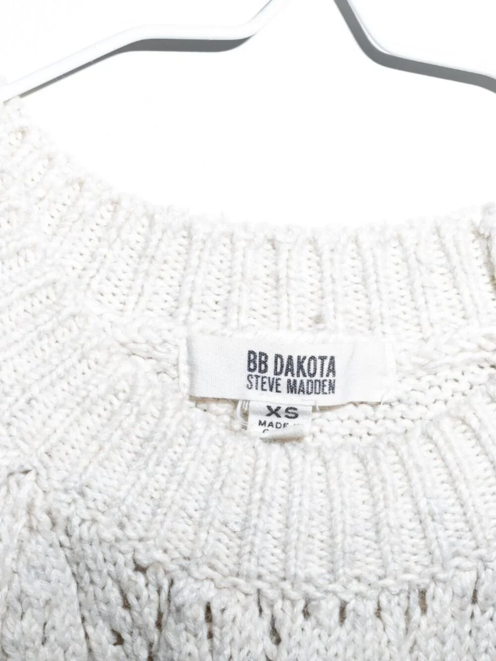 BB DAKOTA Steve Madden Come Here Soften Puff Sleeve Pointelle Knit Sweater